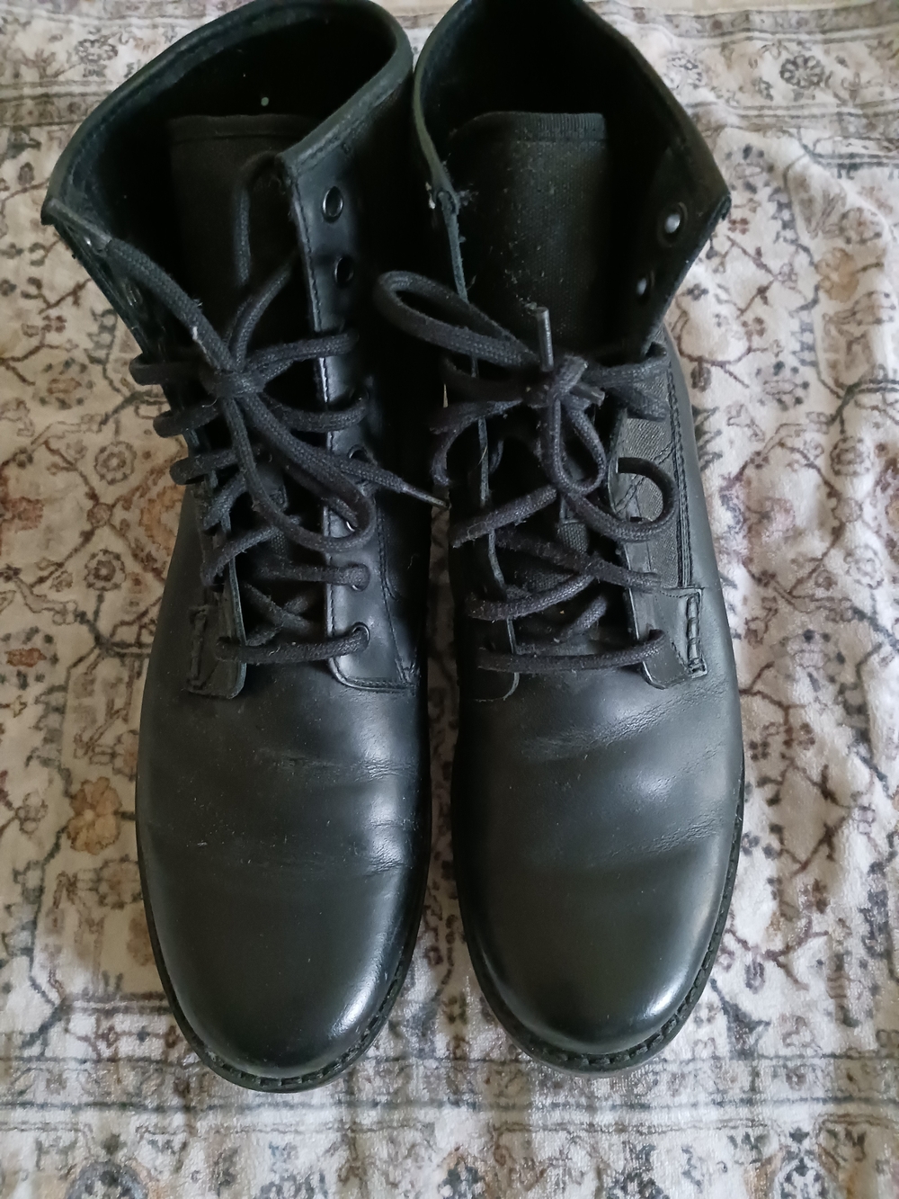 American Eagle Outfitters Black Lace-Up Men's Boots - Picture 2 of 10